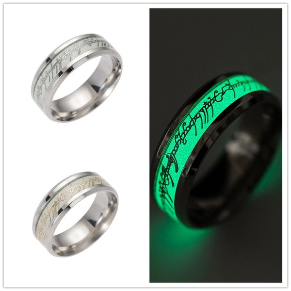 new stainless steel the lord of one ring fluorescent luminous glow in the dark rings for women men jewelry, Silver
new stainless steel the lord of one ring fluorescent luminous glow in the dark rings for women men jewelry, Silver