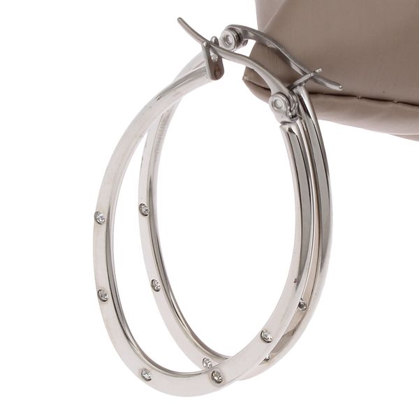 wholesale- yyw stainless steel hoop earring with rhinestone, oril color, 27x44x2mm, sold by pair, Golden;silver
wholesale- yyw stainless steel hoop earring with rhinestone, oril color, 27x44x2mm, sold by pair, Golden;silver