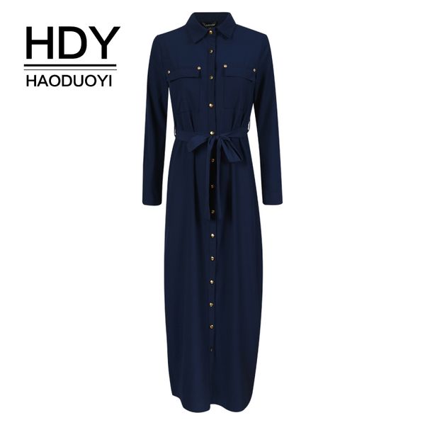 hdy haoduoyi new fashion women clothing spring drawstring vintage solid navy shirts dress single breasted casual slim maxi dress q1109, Black;gray
hdy haoduoyi new fashion women clothing spring drawstring vintage solid navy shirts dress single breasted casual slim maxi dress q1109, Black;gray