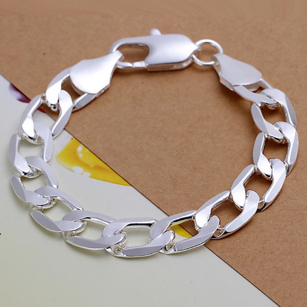 gift 925 silver 12m sideways bracelet - men dfmch222,brand new 925 sterling silver plated chain link bracelets high grade, Black
gift 925 silver 12m sideways bracelet - men dfmch222,brand new 925 sterling silver plated chain link bracelets high grade, Black