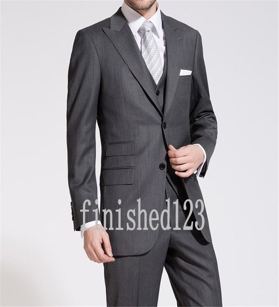 custom made two button side slit gray groom tuxedos peak lapel groomsmen man wedding prom dinner suits (jacket+pants+vest+tie) g5154, Black;gray
custom made two button side slit gray groom tuxedos peak lapel groomsmen man wedding prom dinner suits (jacket+pants+vest+tie) g5154, Black;gray
