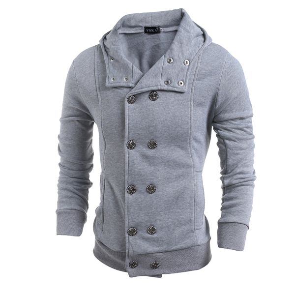 new autumn and winter men's vogue double breasted outerwear fashion stylish hooded hoodies cardigan mens overcoat, Black
new autumn and winter men's vogue double breasted outerwear fashion stylish hooded hoodies cardigan mens overcoat, Black