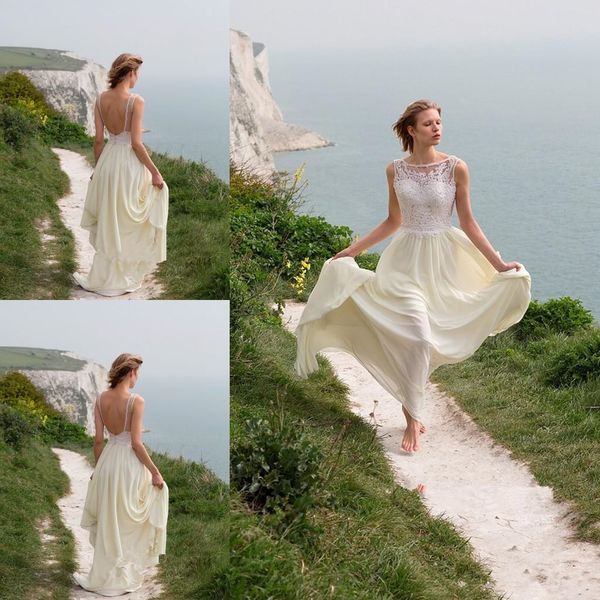 selling casual beach wedding dresses backless jewel neck lace chiffon floor length 2019 elegant bridal gowns custom, White
selling casual beach wedding dresses backless jewel neck lace chiffon floor length 2019 elegant bridal gowns custom, White