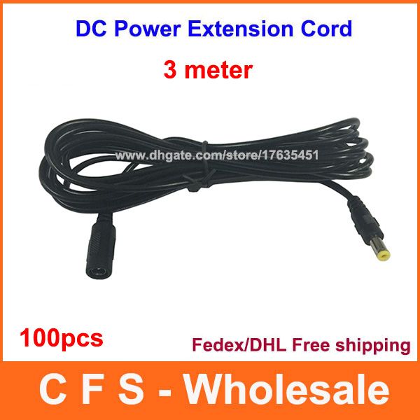100pcs power supply dc 5.5 x 2.1mm female to male plug cable adapter extension cord 3 meter 3m 10ft ing
100pcs power supply dc 5.5 x 2.1mm female to male plug cable adapter extension cord 3 meter 3m 10ft ing