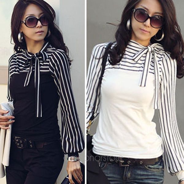 wholesale-fashion ol black white striped women blouses chiffon shirts women clothing casual shirts bowknot long sleeve lx*e3256#c8
wholesale-fashion ol black white striped women blouses chiffon shirts women clothing casual shirts bowknot long sleeve lx*e3256#c8