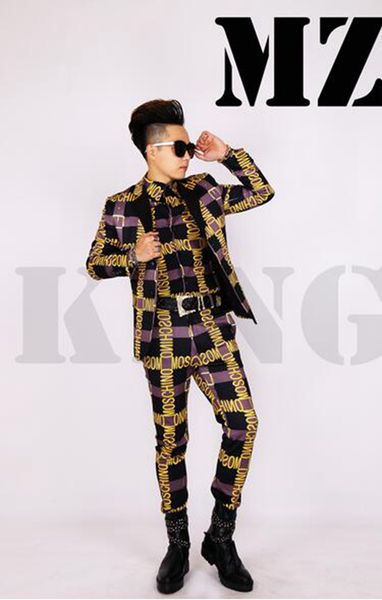 male singer fashionable nightclub in europe and the runway looks black grey suit costumes gold letters. s - 6 xl, Black;red
male singer fashionable nightclub in europe and the runway looks black grey suit costumes gold letters. s - 6 xl, Black;red