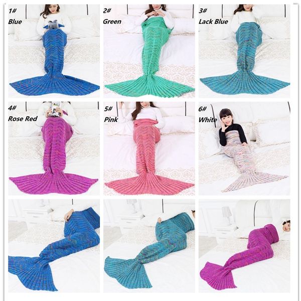 new cute mermaid blanket wool knitting blankets mermaid tail blanket children 's winter sofa blanket 180*90 cm i131
new cute mermaid blanket wool knitting blankets mermaid tail blanket children 's winter sofa blanket 180*90 cm i131