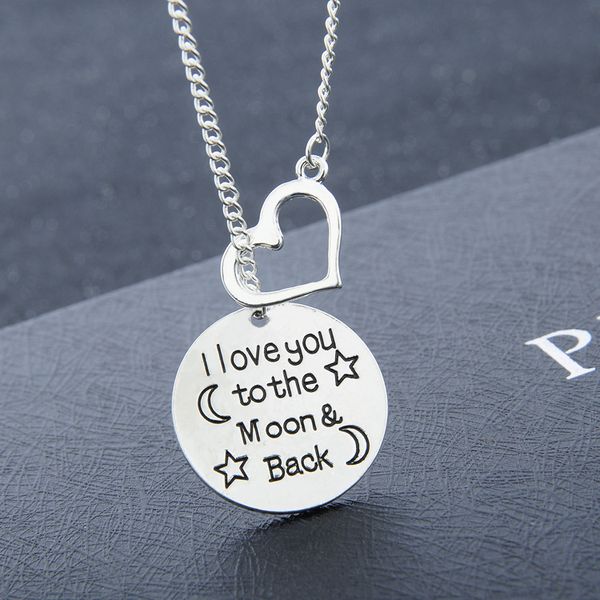 fashion statement necklace moon necklace i love you to the moon and back heart pendant link chain, Silver
fashion statement necklace moon necklace i love you to the moon and back heart pendant link chain, Silver