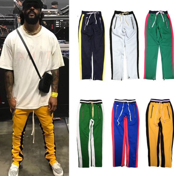 New black red green Colour FOG Justin Bieber style sweatpants men hiphop Slim Fit double striped track pants crawler Leg Zip Vintage Joggers
New black red green Colour FOG Justin Bieber style sweatpants men hiphop Slim Fit double striped track pants crawler Leg Zip Vintage Joggers