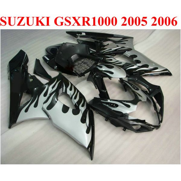 fairing kit for suzuki gsxr1000 2005 2006 silver flames in black bodykits k5 k6 05 06 gsx-r1000 fairings set qf58
fairing kit for suzuki gsxr1000 2005 2006 silver flames in black bodykits k5 k6 05 06 gsx-r1000 fairings set qf58