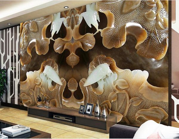 decorative brick wall hd jade carvings 3d wall murals wallpaper