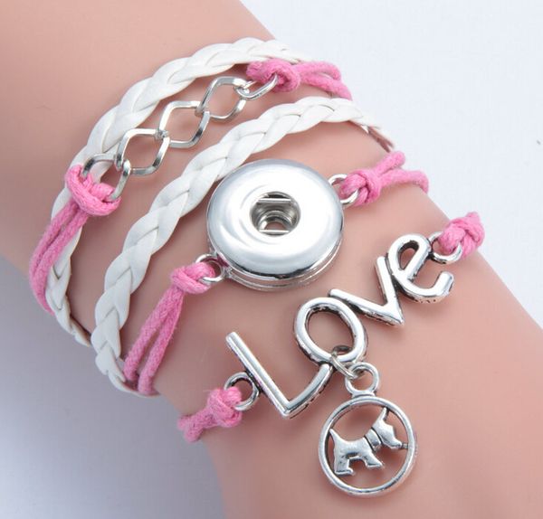 drop delivery love dog pendant noosa button bracelet alloy pu leater woven handmade snap button bracelet diy jelwery for 18mm, Golden;silver
drop delivery love dog pendant noosa button bracelet alloy pu leater woven handmade snap button bracelet diy jelwery for 18mm, Golden;silver