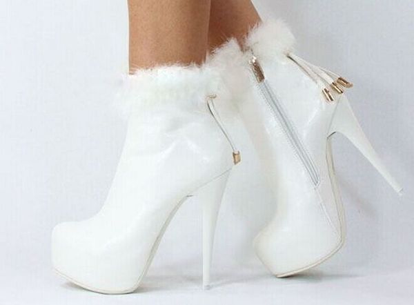 2018 new fashion boots white fur high heel round toe zip tassel platform winter women ankle martin boots women shoes, Black
2018 new fashion boots white fur high heel round toe zip tassel platform winter women ankle martin boots women shoes, Black