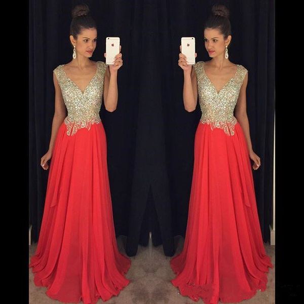 sparkling prom dresses 2016 v neck beads on back a line chiffon celebrity gowns full length formal evening party dresses ba0827, Black
sparkling prom dresses 2016 v neck beads on back a line chiffon celebrity gowns full length formal evening party dresses ba0827, Black