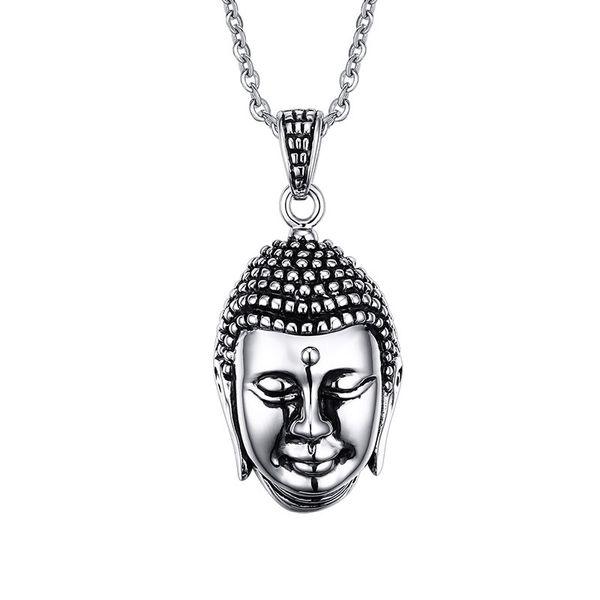 2015 xmas's gift men's charming buddhist religious beliefs buddha's head pendant 316l stainless steel necklace 20'', Silver
2015 xmas's gift men's charming buddhist religious beliefs buddha's head pendant 316l stainless steel necklace 20'', Silver