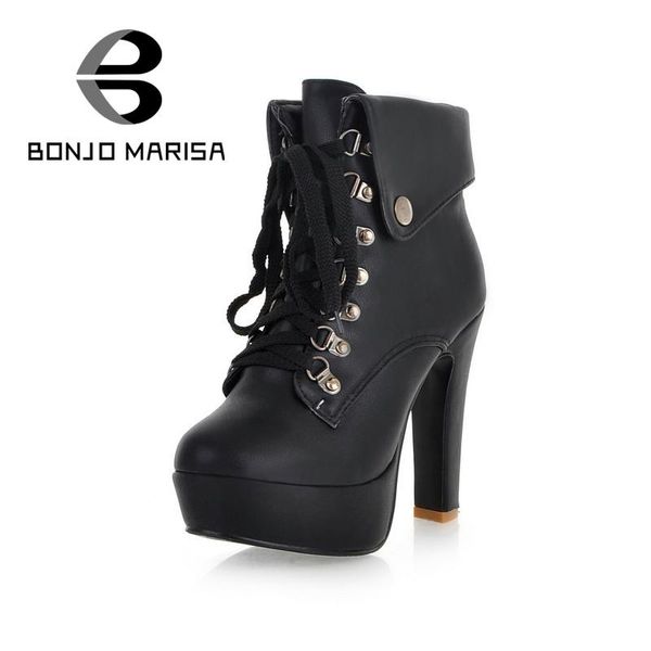 wholesale- bonjomarisa extra size 31-43 women high thick heel winter fur boots woman platform winter shoes with fur ankle punk boots, Black
wholesale- bonjomarisa extra size 31-43 women high thick heel winter fur boots woman platform winter shoes with fur ankle punk boots, Black