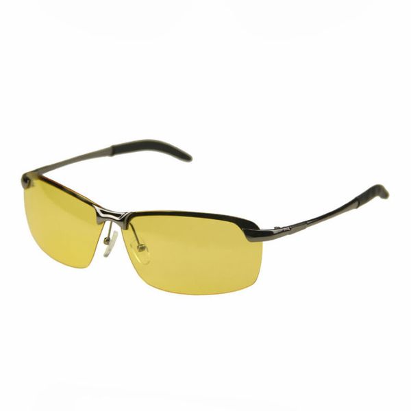 night vision driving glasses rimless metal gun grey frame yellow polarized lens mens nvg glasses for driving at night, White;black
night vision driving glasses rimless metal gun grey frame yellow polarized lens mens nvg glasses for driving at night, White;black