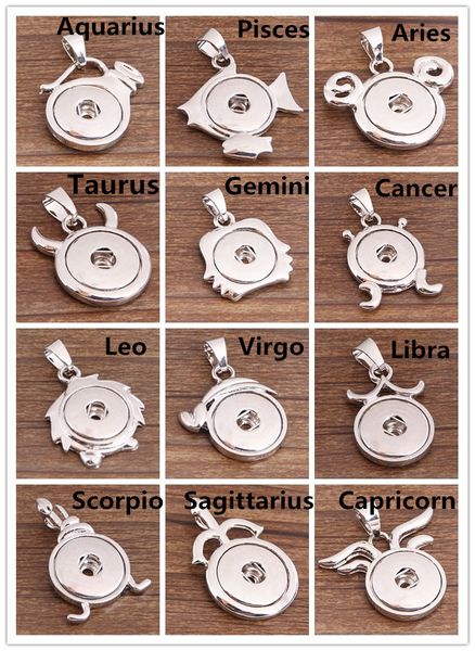 mix styles jewelry charms necklace pendant 12 horoscope vintage alloy button pendant diy jewelry with interchangeable snaps, Silver
mix styles jewelry charms necklace pendant 12 horoscope vintage alloy button pendant diy jewelry with interchangeable snaps, Silver