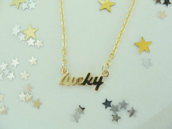 30pcs- n122 gold silver simple lucky word necklace tiny stamped lucky letters necklace good luck necklaces for friends gifts
30pcs- n122 gold silver simple lucky word necklace tiny stamped lucky letters necklace good luck necklaces for friends gifts