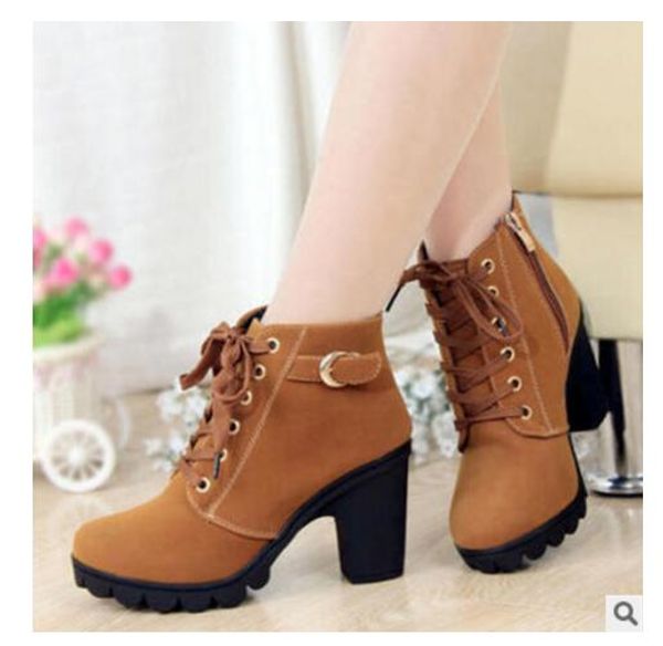 4 colors fashion new brand buckles frenum high heel boots women's waterproof winter snow short boot martin boots size 35-39 leisure, Black
4 colors fashion new brand buckles frenum high heel boots women's waterproof winter snow short boot martin boots size 35-39 leisure, Black