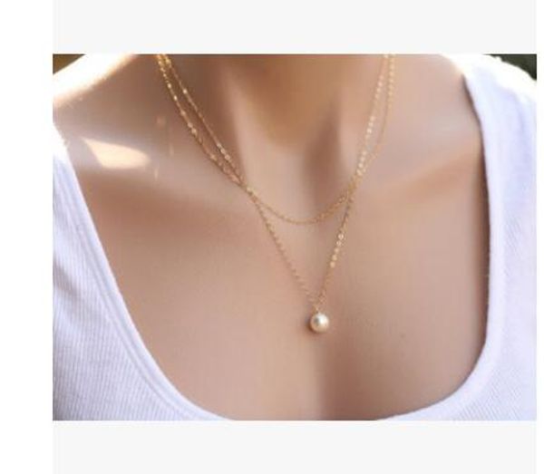 6pcs/lot new arrival gold silver pearl turquoise water drop pendant necklace street simple double pearl necklace clavicle chain jewelry
6pcs/lot new arrival gold silver pearl turquoise water drop pendant necklace street simple double pearl necklace clavicle chain jewelry