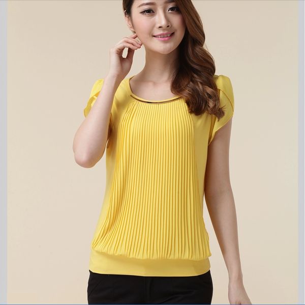 wholesale korean 2016 summer new women loose big yards temperament lotus sleeve solid yellow green chiffon lady blouse 3xl, White
wholesale korean 2016 summer new women loose big yards temperament lotus sleeve solid yellow green chiffon lady blouse 3xl, White