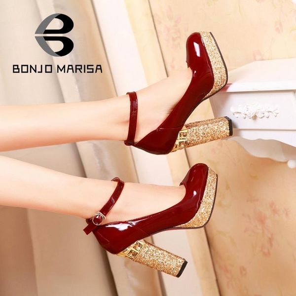 Sexy High Thick Heels Red Bottom Shoes Platform Pumps Super Sexy ...