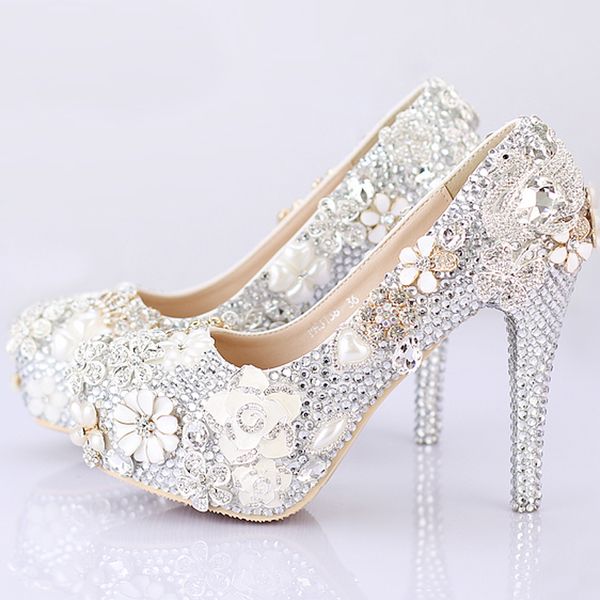 Gorgeous Wedding Shoes Round Toe Silver Rhinestone Bridal Dress Shoes Handmade Jeweled Crystal Party Prom Amazing Pumps
Gorgeous Wedding Shoes Round Toe Silver Rhinestone Bridal Dress Shoes Handmade Jeweled Crystal Party Prom Amazing Pumps