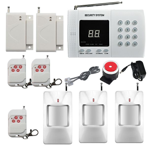 wireless home pir motion infrared detection security burglar alarm system auto dialing 2x window/door alarm sensor easy diy
wireless home pir motion infrared detection security burglar alarm system auto dialing 2x window/door alarm sensor easy diy
