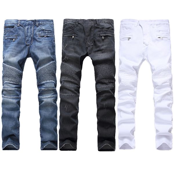 new europe united states high street biker jeans fashion men fold locomotive elastic skinny jeans pocket zipper, Blue
new europe united states high street biker jeans fashion men fold locomotive elastic skinny jeans pocket zipper, Blue