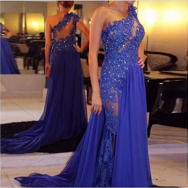 royal blue prom dresses women occasion wear evening dress lace applique arabic dubai chiffon party gowns one shoulder plus size illusion, Black
royal blue prom dresses women occasion wear evening dress lace applique arabic dubai chiffon party gowns one shoulder plus size illusion, Black
