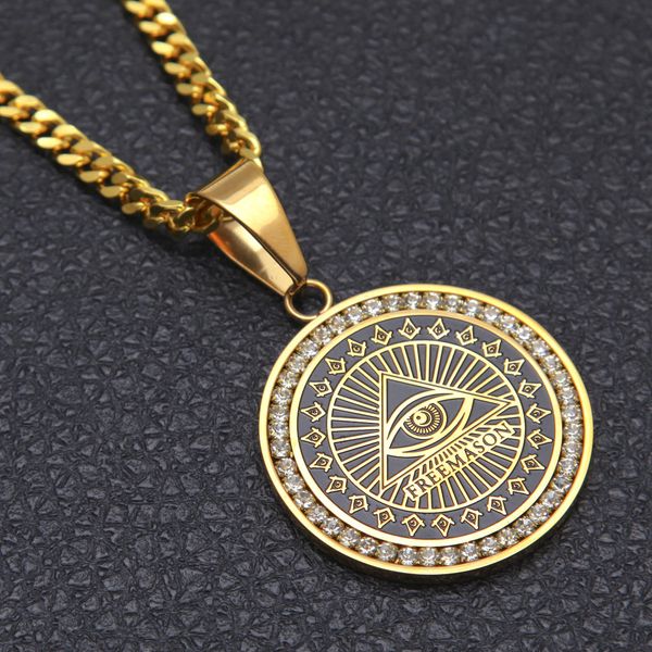 hiphop mason eye pendant & necklace round diamond licensing military pendants gold color hiphop chain for men/women jewelry, Silver
hiphop mason eye pendant & necklace round diamond licensing military pendants gold color hiphop chain for men/women jewelry, Silver