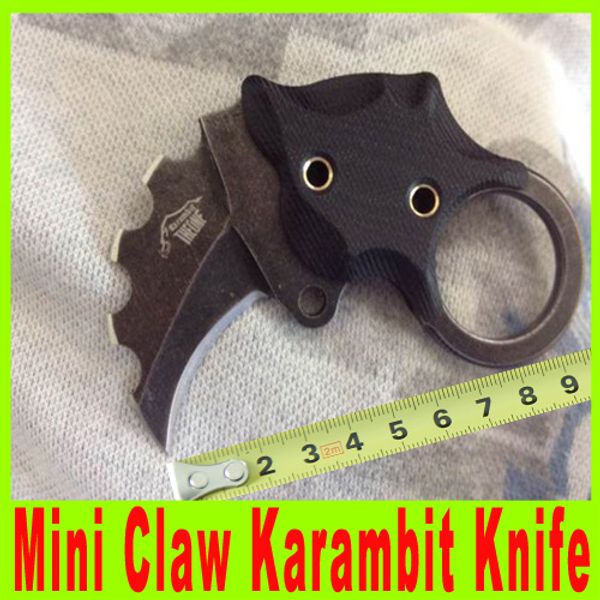 

201410 THE ONE Mini Claw Karambit AUS-8 folding blade EDC knife Anti-slip G10 handle with Kydex outdoor survival pocket knife 412X