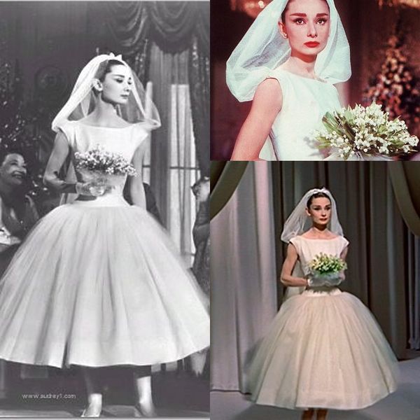 audrey hepburn vintage tea-length 1950s' wedding dresses 2018 custom make cap sleeve puffy princess church short garden wedding gowns, White
audrey hepburn vintage tea-length 1950s' wedding dresses 2018 custom make cap sleeve puffy princess church short garden wedding gowns, White