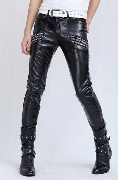 han edition cultivate one's morality men's new feet tide stretch tight nightclub current black leather pants. m-4xl
han edition cultivate one's morality men's new feet tide stretch tight nightclub current black leather pants. m-4xl