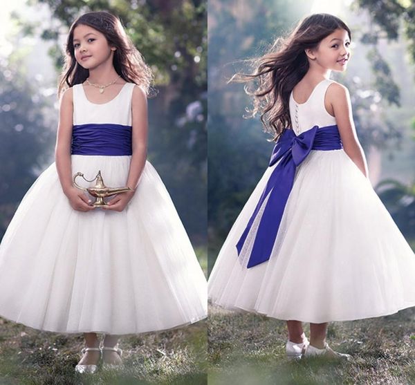 2017 fashion white flower girl dresses luxury a line crew neck covered zipper gowns vintage bow knot tea length tulle girl pageant dress, White;blue
2017 fashion white flower girl dresses luxury a line crew neck covered zipper gowns vintage bow knot tea length tulle girl pageant dress, White;blue
