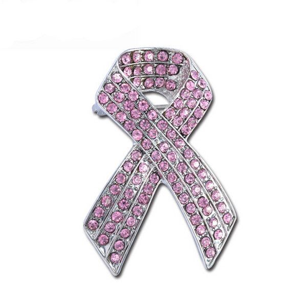 2 inch rhodium silver tone breast cancer awareness ribbon pin brooch with bright pink rhinestones crystals, Gray
2 inch rhodium silver tone breast cancer awareness ribbon pin brooch with bright pink rhinestones crystals, Gray