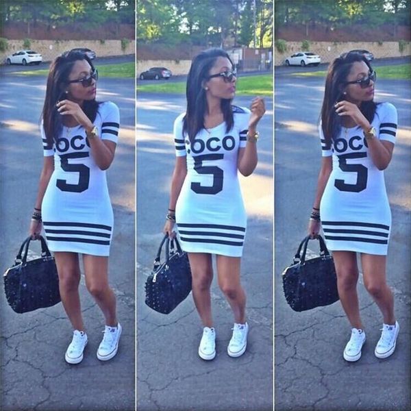 wholesale-s-xxl plus size club dress 2016 women summer new white 3 colors bodycon dress fashion 5th print t shirt dresses xd275, Black;gray
wholesale-s-xxl plus size club dress 2016 women summer new white 3 colors bodycon dress fashion 5th print t shirt dresses xd275, Black;gray