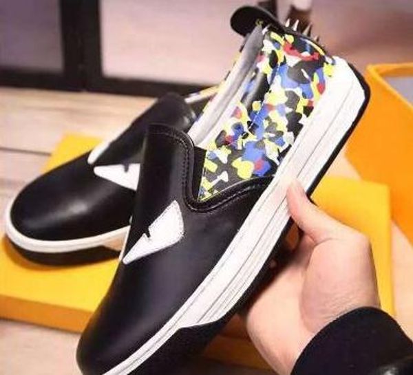 The latest fashion 5colors top quality small monster eyes camouflage panda style rivet set foot men leather casual shoes size eu38-45
The latest fashion 5colors top quality small monster eyes camouflage panda style rivet set foot men leather casual shoes size eu38-45