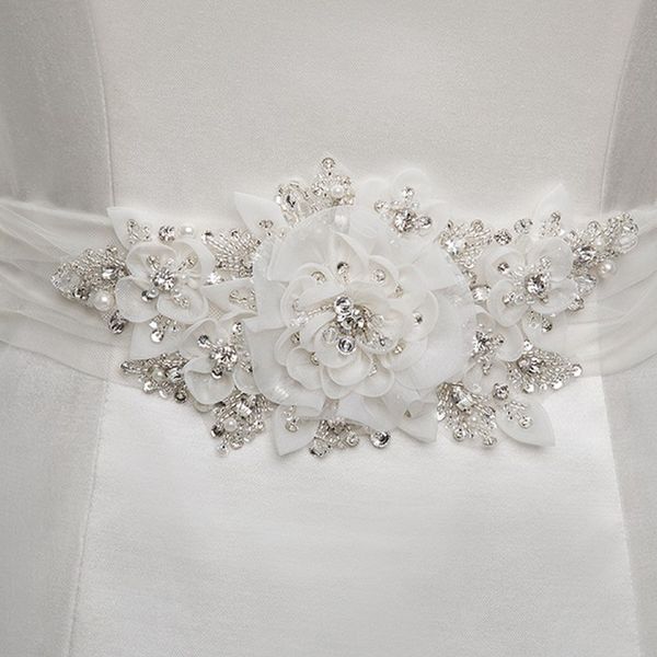 2019 stunning bridal sash handmade flowers wedding dresses belts with beading sequins pearls organza tie at back adjustable size, White
2019 stunning bridal sash handmade flowers wedding dresses belts with beading sequins pearls organza tie at back adjustable size, White