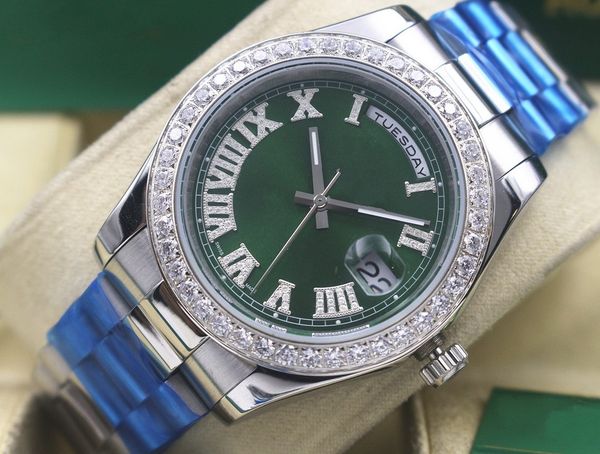 new day-date ii president green automatic mechanical men's watch 218238 stainless steel bracelet diamond bezel & dial men's casual, Slivery;brown
new day-date ii president green automatic mechanical men's watch 218238 stainless steel bracelet diamond bezel & dial men's casual, Slivery;brown