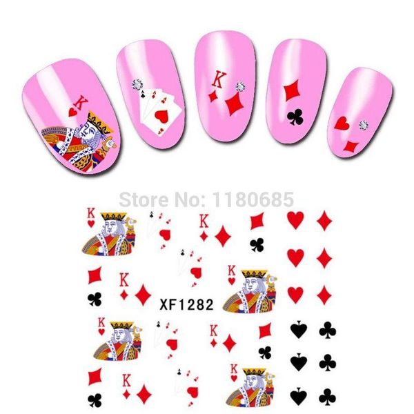 amazing water transfer nail art stickers decals 12pcs cards king poker spades heart club diamonds design foil stamping sale, Black
amazing water transfer nail art stickers decals 12pcs cards king poker spades heart club diamonds design foil stamping sale, Black