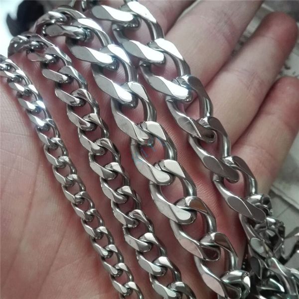 wholesale 24" 5mm 8mm 13mm 15mm heavy cool silver 316l stainless steel men's chain link curb necklace
wholesale 24" 5mm 8mm 13mm 15mm heavy cool silver 316l stainless steel men's chain link curb necklace
