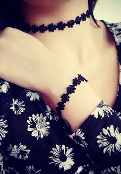 black lace chrysanthemum necklace and same style bracelet, noble and delicate for women, and high quality, Golden;silver
black lace chrysanthemum necklace and same style bracelet, noble and delicate for women, and high quality, Golden;silver
