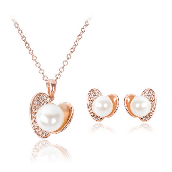 18k pearl jewelry sets for fashion austrian crystal pearl necklace earrings sets heart shape jewelry set cal11044j, Silver 
18k pearl jewelry sets for fashion austrian crystal pearl necklace earrings sets heart shape jewelry set cal11044j, Silver