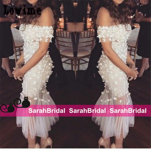 Elegant Off the Shoulder Wedding Evening Gowns with Lace Flowers Tea-length Robe De Soiree 2016 Cheap Hot Cocktail Club Bridal Party Gowns
Elegant Off the Shoulder Wedding Evening Gowns with Lace Flowers Tea-length Robe De Soiree 2016 Cheap Hot Cocktail Club Bridal Party Gowns