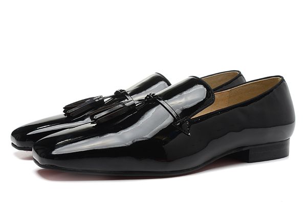 new men's black patent leather tassel business dress shoes,designer brand men spiked loafers wedding shoes,men red bottom oxfords 39-46
new men's black patent leather tassel business dress shoes,designer brand men spiked loafers wedding shoes,men red bottom oxfords 39-46