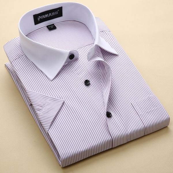 wholesale- new arrival brand men's striped shirts casual social business formal shirt short sleeve dress shirt for men, White;black
wholesale- new arrival brand men's striped shirts casual social business formal shirt short sleeve dress shirt for men, White;black