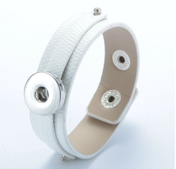 white 18mm noosa button snap button bracelet bangles copper alloy pu leather bracelet adustable bracelet button jewlery accessories, Black
white 18mm noosa button snap button bracelet bangles copper alloy pu leather bracelet adustable bracelet button jewlery accessories, Black