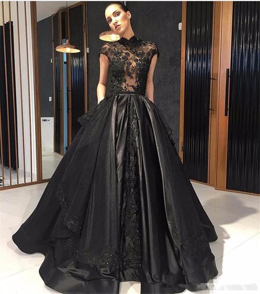 black lace celebrity evening dresses 2019 high neck appliques ball gown prom long dresses elegant formal evening dresses wear vestidos, Black;red
black lace celebrity evening dresses 2019 high neck appliques ball gown prom long dresses elegant formal evening dresses wear vestidos, Black;red